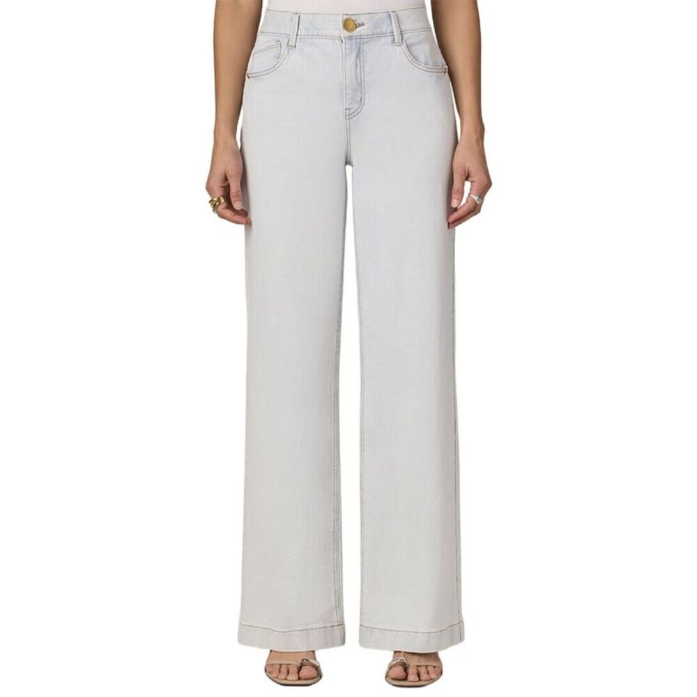 Wit & Wisdom Womens  Powder Blue Sam High Rise Wide Leg Jean, Blue